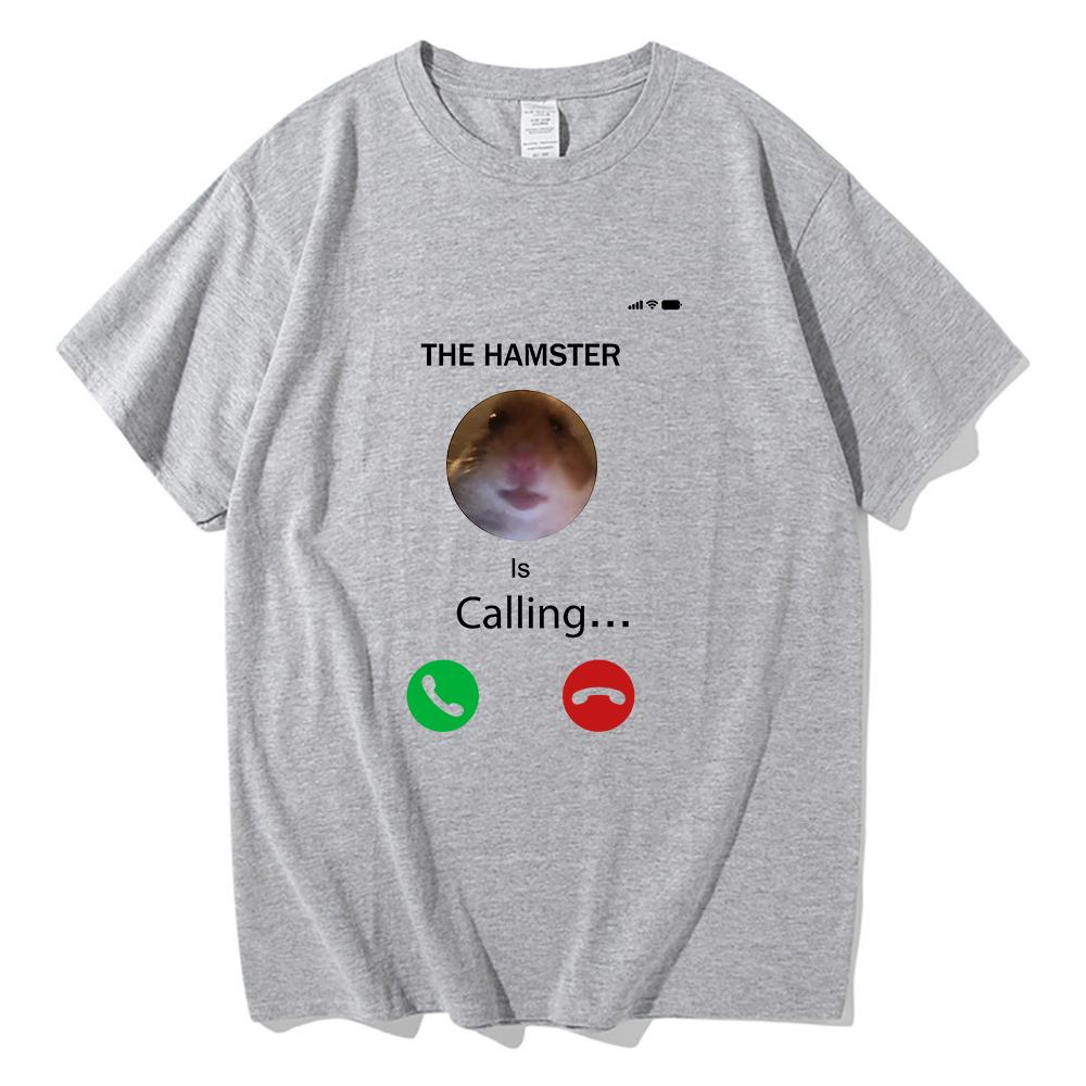 This Hamster Is Called Men's T-Shirt Hamster Funny Men's/Women's Clothes Harajuku Clothes Summer Cotton T-Shirt Breathable Top