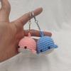 Handmade Little Whale Keychain Wool Making Knitting Keyrings  Backpack Ornaments