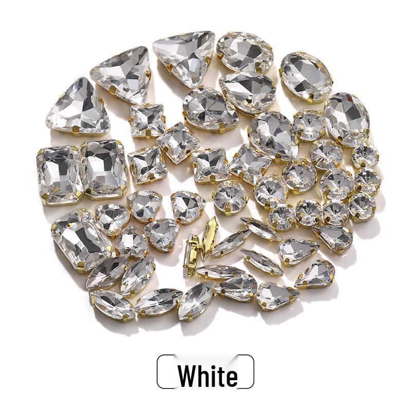 Пришитые вручную смешанные хрустальные стразы-когти для свадебного платья и аксессуаров для браслета