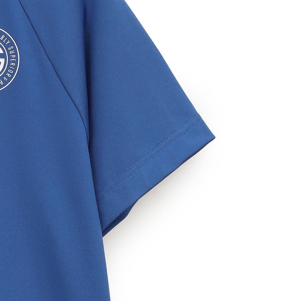 Callaway Футболка с коротким рукавом и воротником-стойкой UV для C25134202 Размер S Женская (Растягивающийся, Защита) Гольф, 1110_Синий,