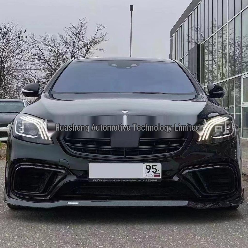 Carbon Fiber Rear Wing Spoiler for 15-21 Mercedes-Benz S-Class W222, S63 Style, Brabus Design