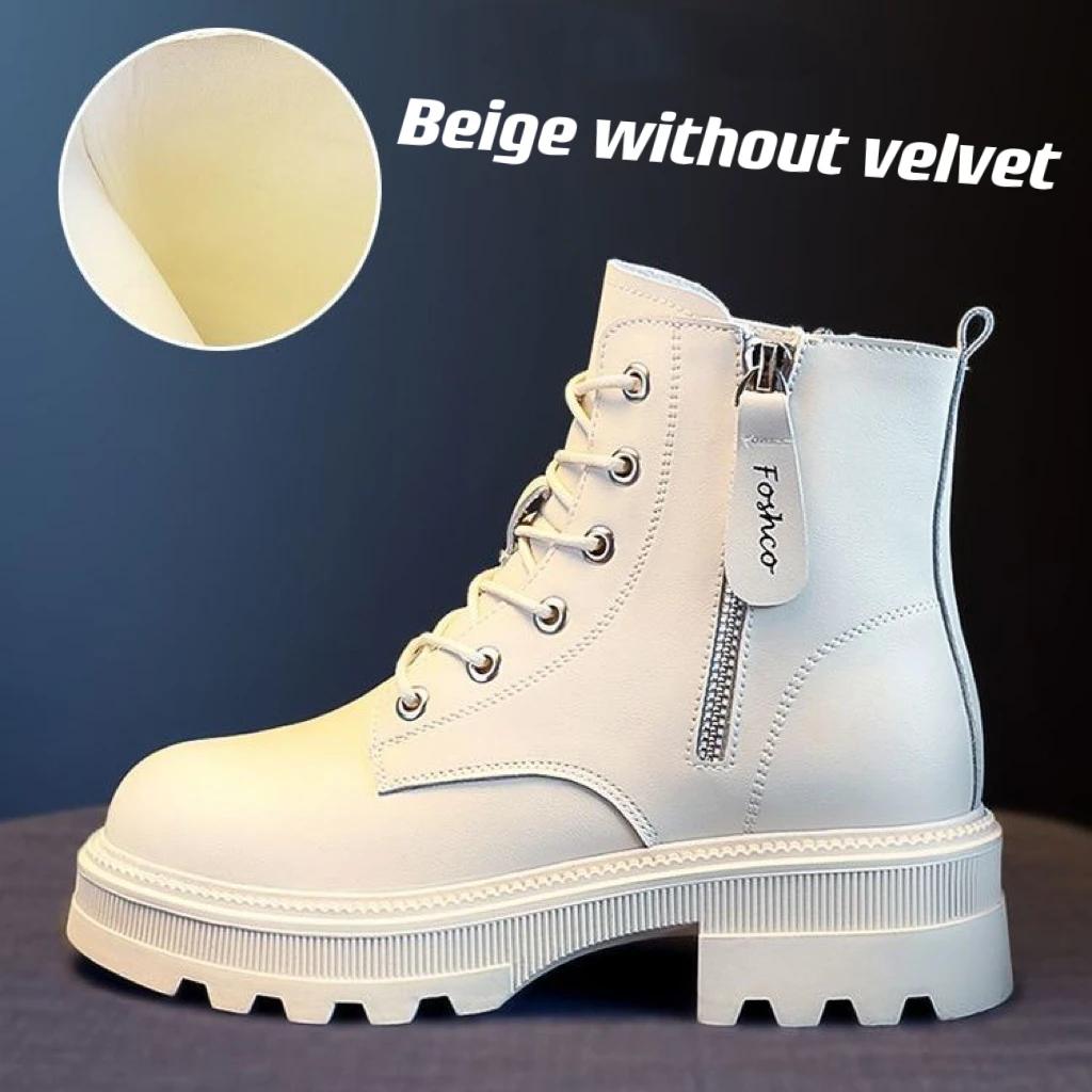 Зимние ботинки плюшевые теплые средние ботинки женские черно-белые зимние утолщенные теплые зимние туфли на плоской подошве Zapatos Mujer