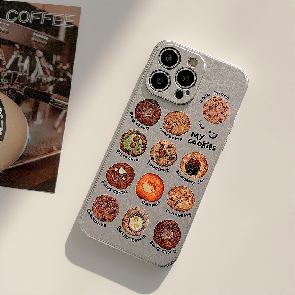 Гальванопокрытие Подходит для Iphone15 Вкусное печенье 14promax Apple 16 Чехол для мобильного телефона 12 Тренд 11 Индивидуальность XR Силикон