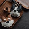 Fadou Shiba Inu Original Design Handmade Leather Car Key Bag Pendant Simple Cute Gift Female Keychain