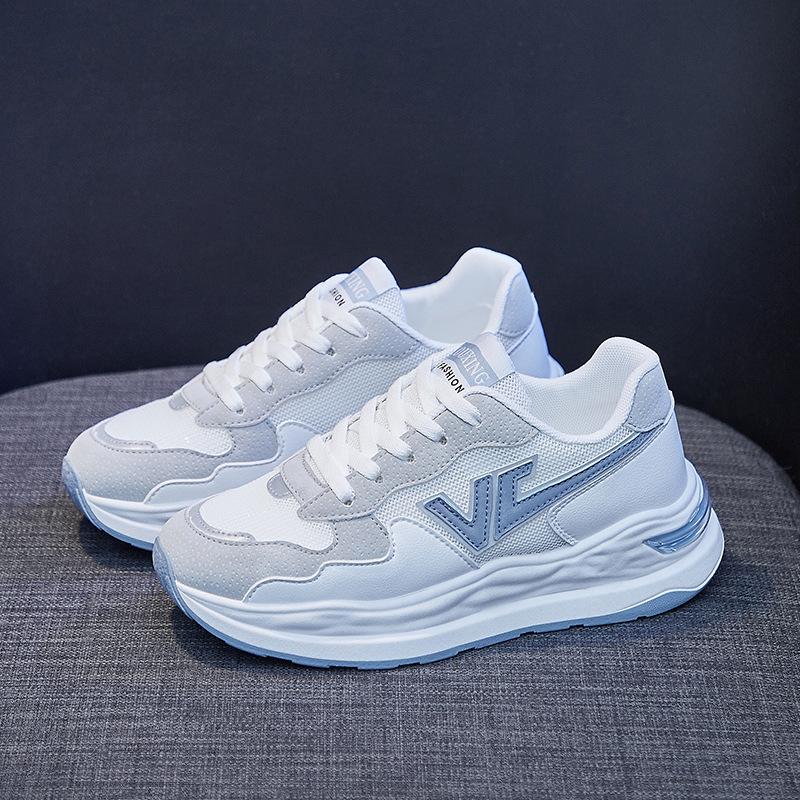 Белые туфли женские весна лето 2022 новые кроссовки на платформе женские повседневные спортивные кроссовки для бега теннисные туфли