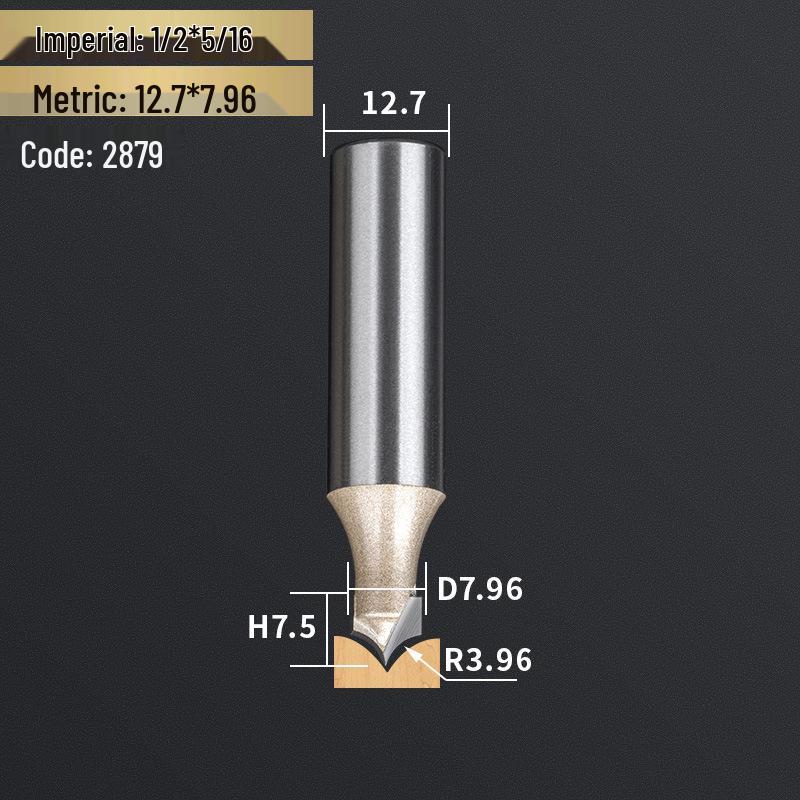 Профессиональный резьбовой нож с острым наконечником из вольфрамовой стали с хвостовиком 1/2" и фреза для обрезки с хвостовиком 1/4" для деревообработки
