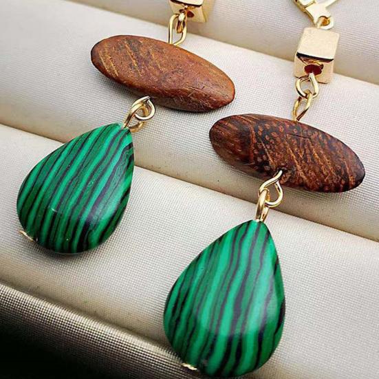 1 пара уникальных резных сережек-капель для пирсинга, очаровательный подарок, винтажный этнический стиль, женские камни с камнями