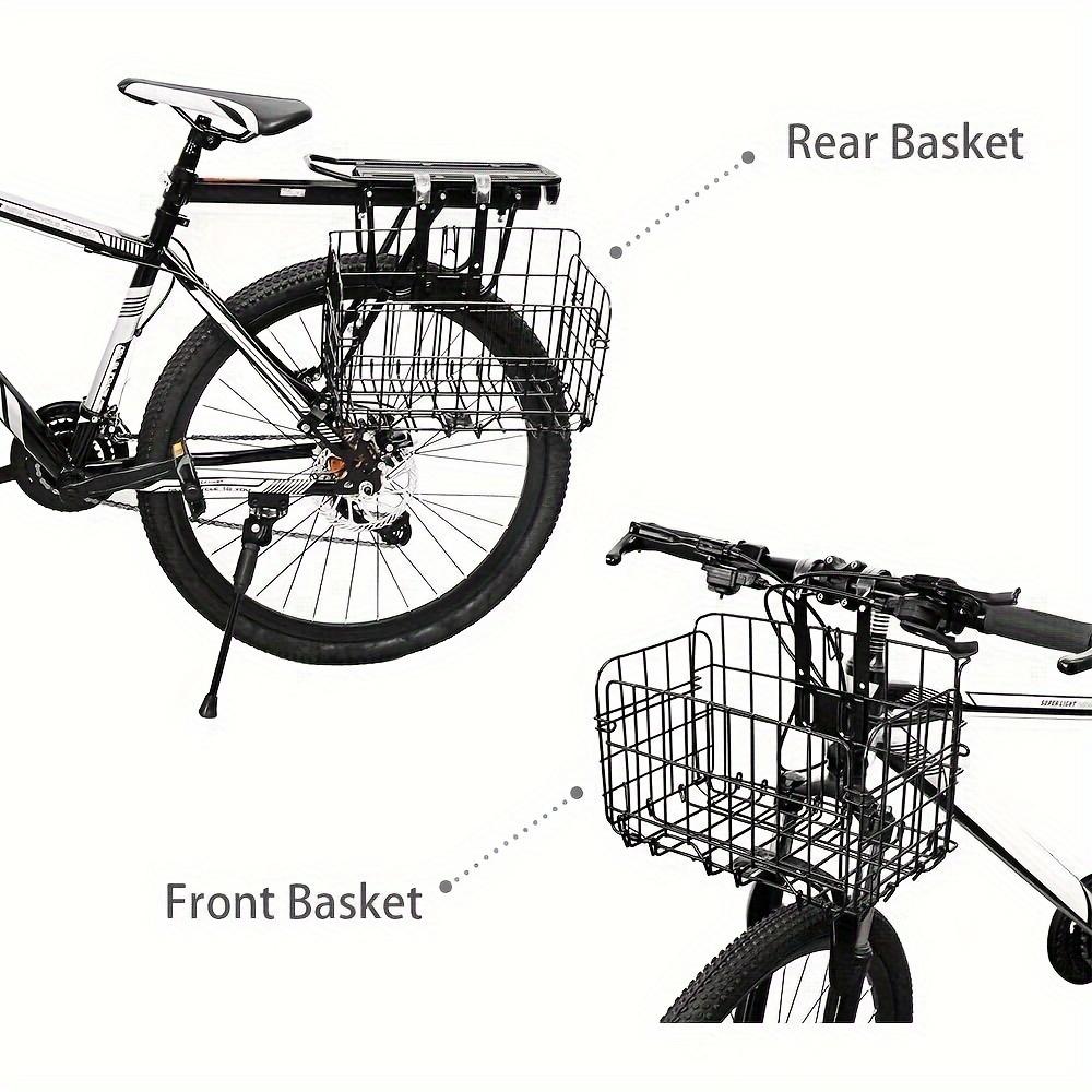 Bicycle Basket Large Capacity Foldable Adjustable Hanging Basket Storage Basket Front and Rear Hanging Basket