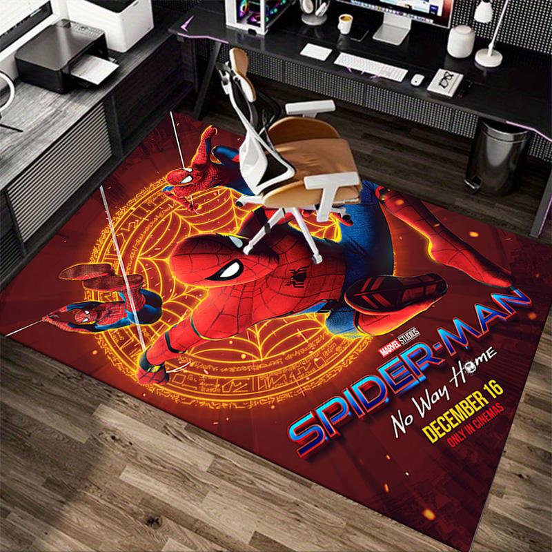 1pc Spiderman No Way Home Carpet for Playroom Bedroom Living Room Sofa Home Decor,kids Game Area Rug Non-slip Floor Mat Y826174