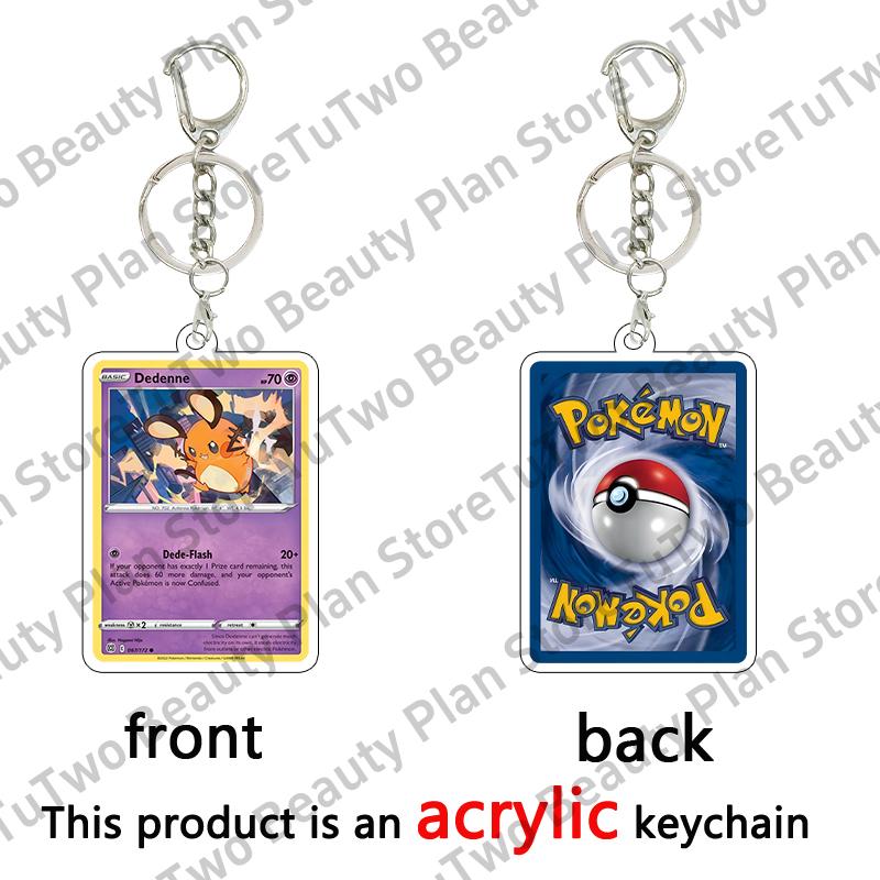 Anime Cartoon Venusaur Bulbasaur Charizard Mewtwo Pocket Monsters Acrylic Keychain Accessories Pendant Key Ring Charm Gifts Toys