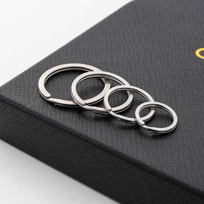10 шт. Брелоки из нержавеющей стали 15/20/25/28/30/35 мм, круглые, плоские, разрезные кольца, брелок для изготовления ювелирных изделий, фурнитура для самостоятельного изготовления ключей
