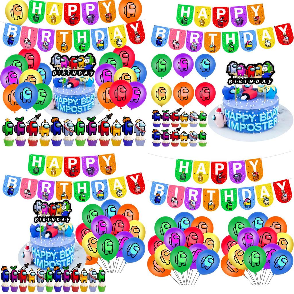 Воздушный Шар Торт Игра Топпер для Капкейков Баннер Украшение для Вечеринки по Случаю Дня Рождения