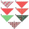 Santa Claus Pet Costume Accessories Printing Bibs Pet Bandana Collar Triangle Scarf Dog Cat