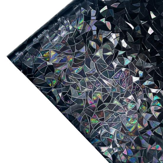 3D черная радужная затемняющая пленка для окон, защита конфиденциальности, солнцезащитная пленка для окон, многоразовая штора для домашнего офиса, ванной комнаты, стеклянное покрытие, цепляться