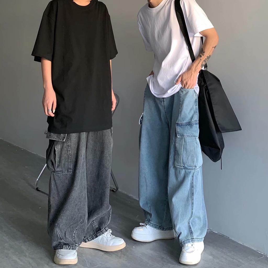 Новые винтажные свободные джинсы с несколькими карманами для спецодежды