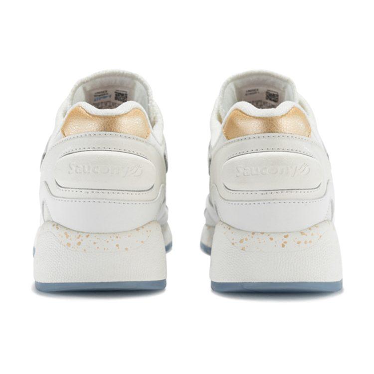 SAUCONY Shadow 6000 Синтетическая кожа Устойчивые к истиранию Низкие Повседневные Беговые кроссовки Унисекс Белый Золотой S79020-1