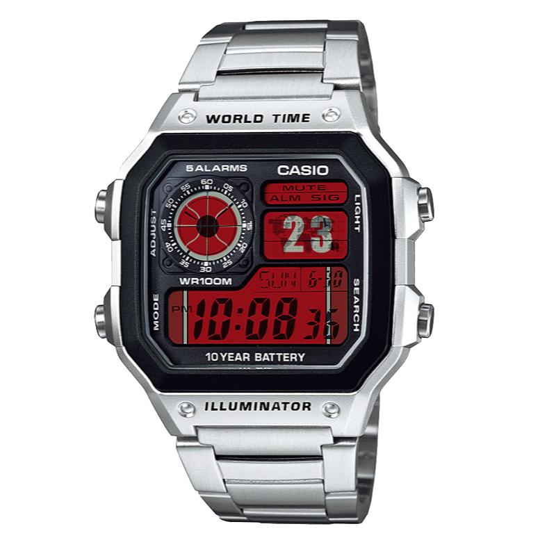 Casio Индивидуальные часы модифицированная серия баскетбол молодежь Кварц Стальной ремешок тот же стиль для мужчин и женщин цветной циферблат AE-1200WHD-1A