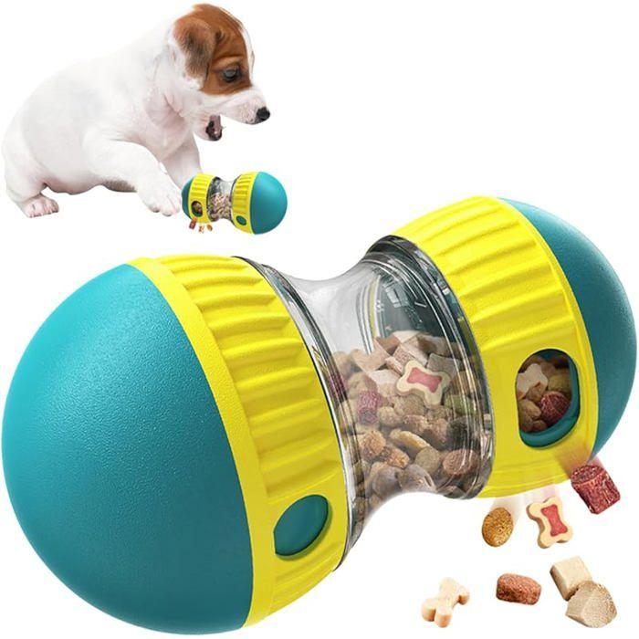 Jouet Interactif pour Chien - Distributeur de Friandises et Croquettes, Jeux Intelligence, Occupation, Boule de JOUET A FRIANDISE