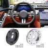 Steering Wheel Bolt Adapter, 6 Hole to 3 Hole Aluminum Hub Spacer, 0.5" 1" Thickness for Racing Car Steering Column
