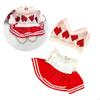 2 Pieces 20cm Doll Clothes Set JK Dress Outifit Adorable Cute Suit for Pendant