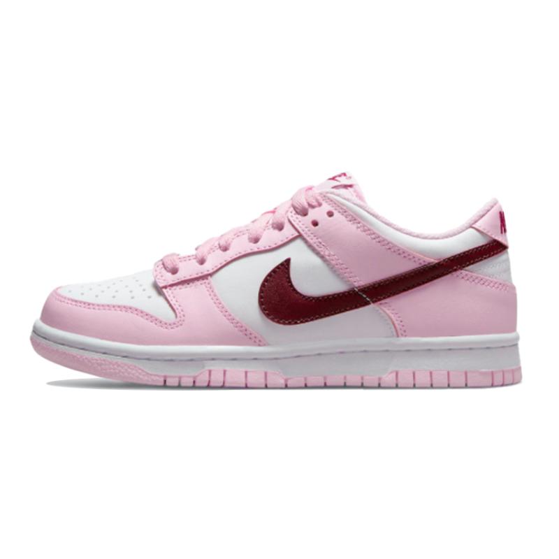 Nike Dunk Low Розовый Пена Красный Белый Подростковые Кроссовки CW1590-601