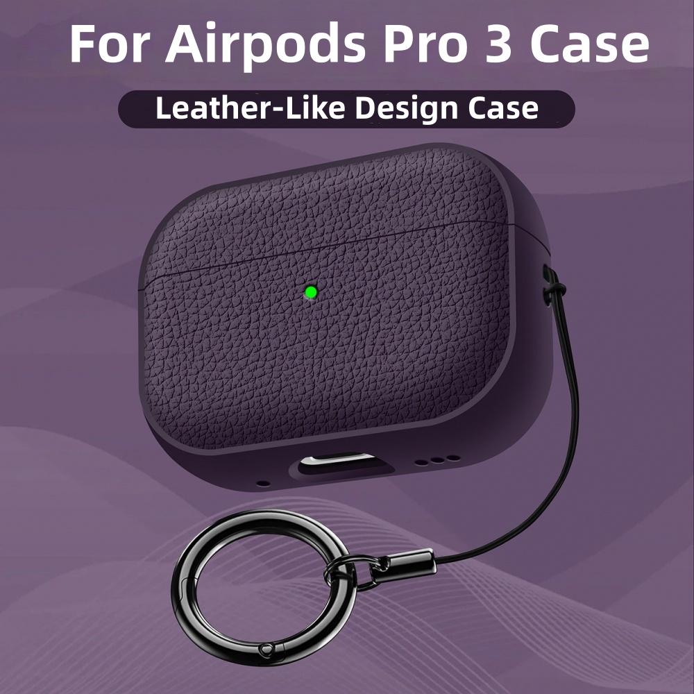Для Airpods Pro 3 Чехол Мягкий ТПУ Кожаный Дизайн Защитный Чехол со Шнурком и Набором для Чистки Для Apple Последние Airpods Pro 3