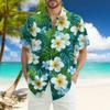Men's Fashion Loose Hawaiian Printed Short Sleeve Beach Shirt