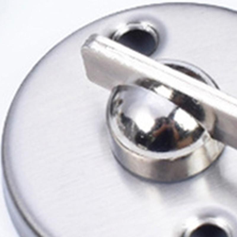 Замок для двери в ванную комнату с индикатором присутствия, круглый, из нержавеющей стали для мужчин и женщин