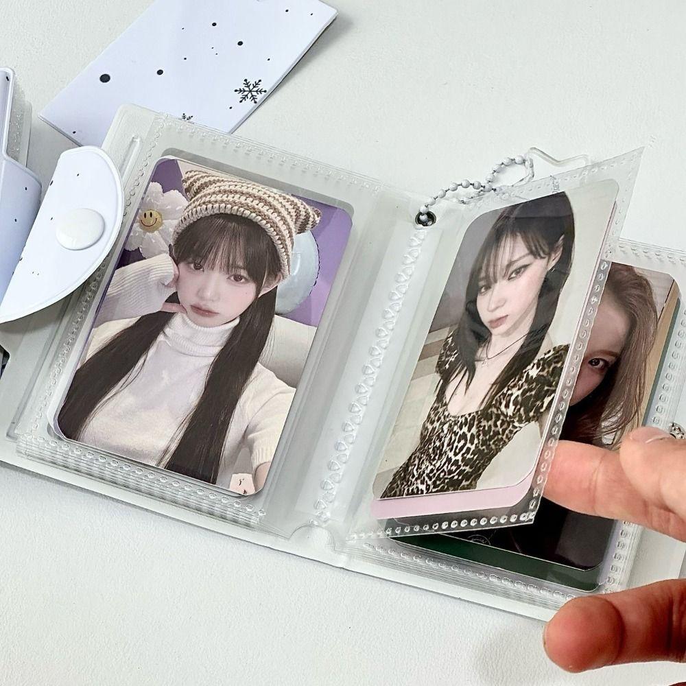 Креативный 3-дюймовый мини-держатель для фотокарточек K-pop альбома, 32 кармана, Подарок, Держатель для фото кумира