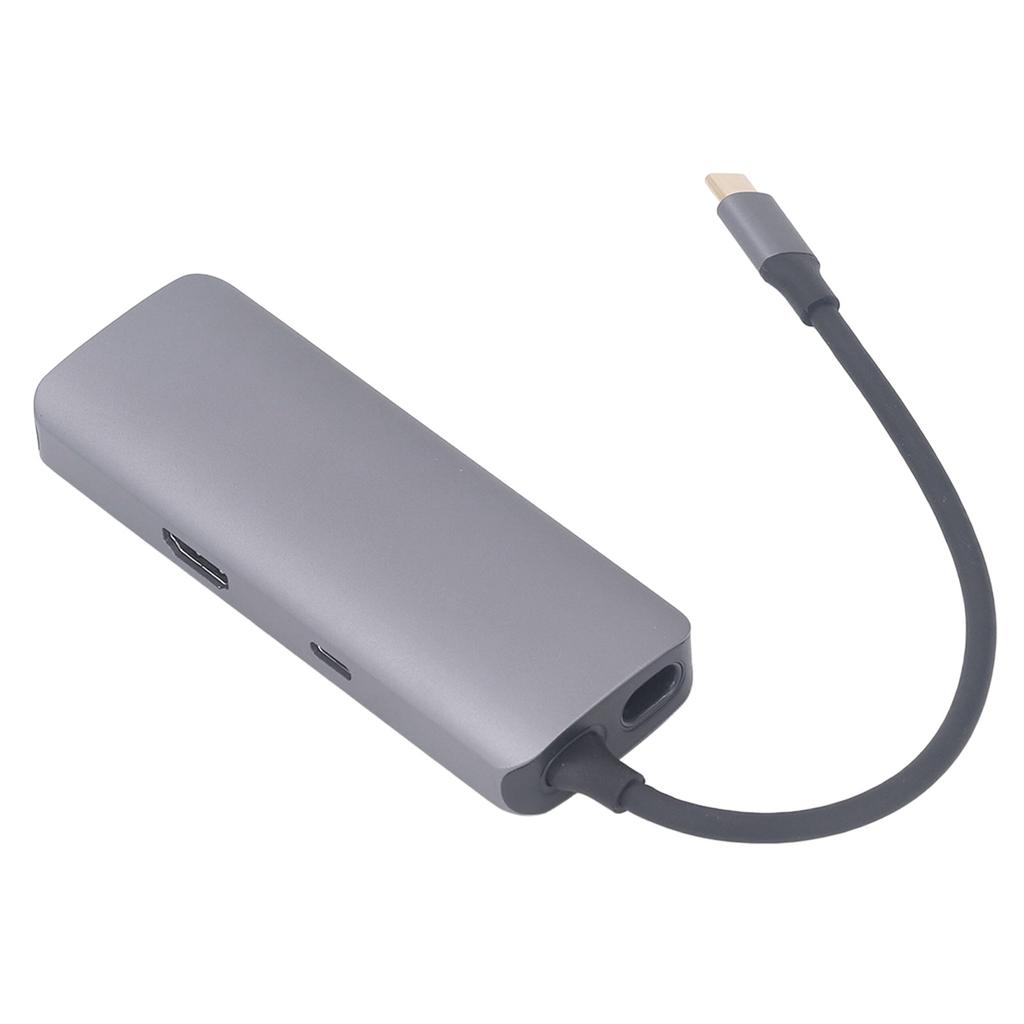 Type C Docking Station Aluminium Alloy USB 3.0 RJ45 Multi Port Docking Station for Windows 6 In 1