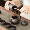1 Set Of 5 Pcs Ceramic Travel Tea Set Purple Clay Set Include One Pot And Four Cups Express Cup Outdoor Camping Portable Tea Set For Home Restaurant H