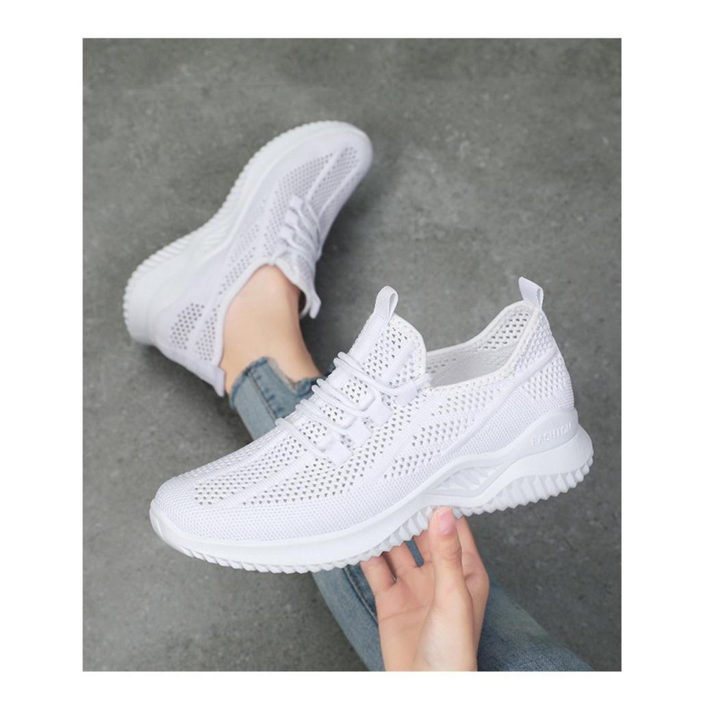 Women's Summer New Single Shoe Lightweight Soft Soled Women's Shoes Mesh Perforated Casual Sports Shoes