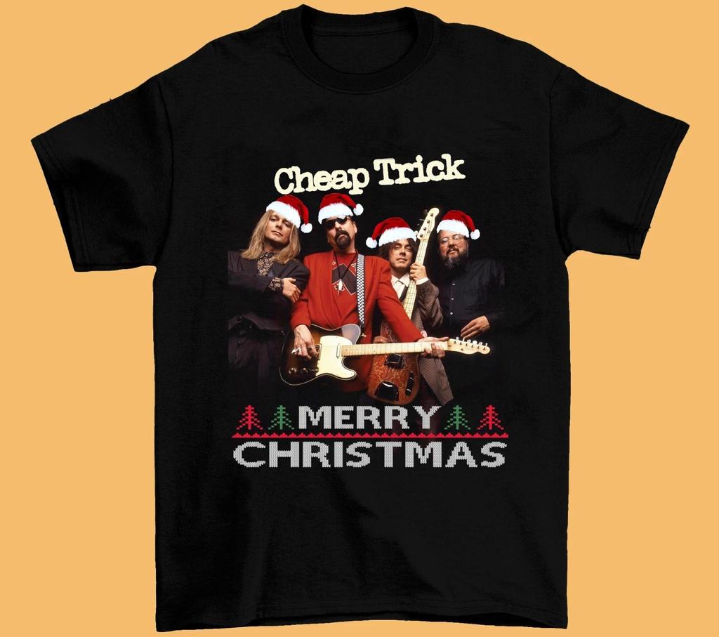 CHEAP TRICK Band Merry Christmas T-Shirt Black All size PP2547