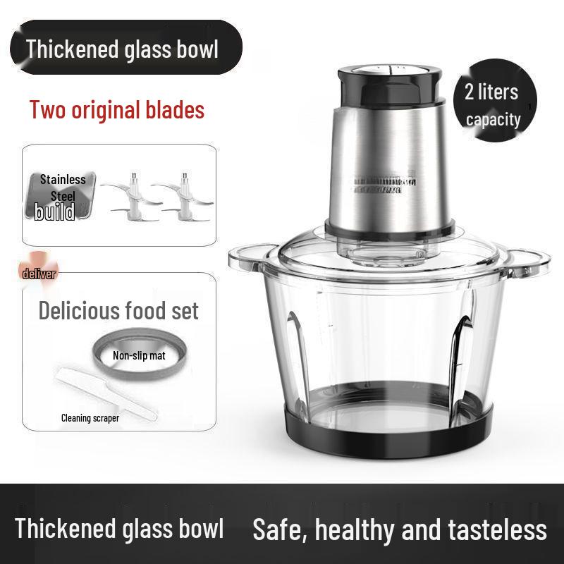 Chuzhijia Electric Stainless Steel Meat Grinder & Multifunctional Food Processor for Meat, Garlic, and Chopped Vegetables.