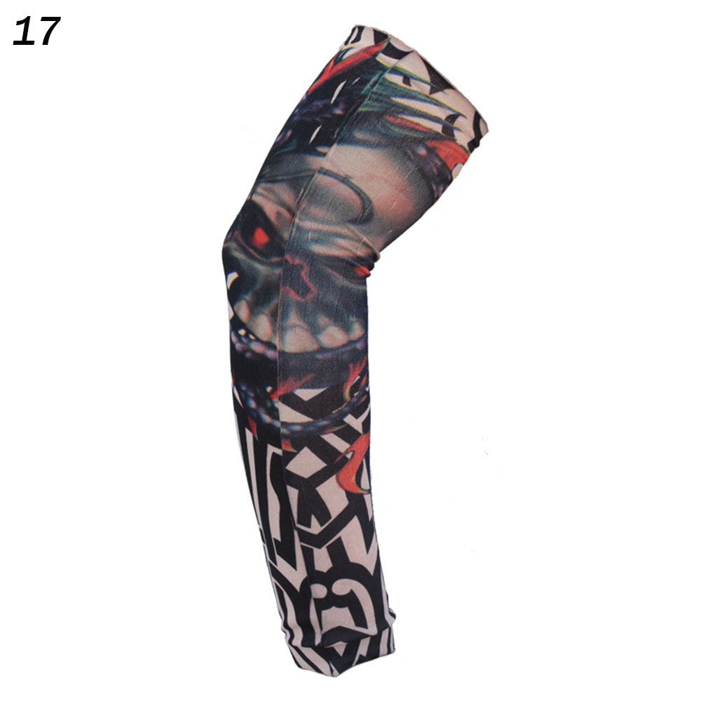 Sport Basketball Summer Cooling Flower Arm Sleeves Sun Protection Tattoo Arm Sleeves Arm Cover