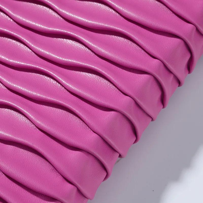 100x137cm PU Embossed Artificial Leather Fabric Wrinkled Composite Leather Fabric Waterproof Elastic Material for DIY Bag Shoes