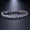 Elegant Leaf Bracelet with Diamond Accents - Zircon Women's Jewelry, European & American Fashion Style