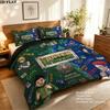 Hunter X Hunter Pattern Bedding Quilt Set Quilt Cover Pillowcase Home Birthday Gift(1 * duvet cover + 2 * pillowcase, without core)