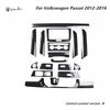 For Volkswagen Passat 2012-2016 Car Accessories ABS Carbon Fiber Style Interior Decoration Center Console Windows Control Panel