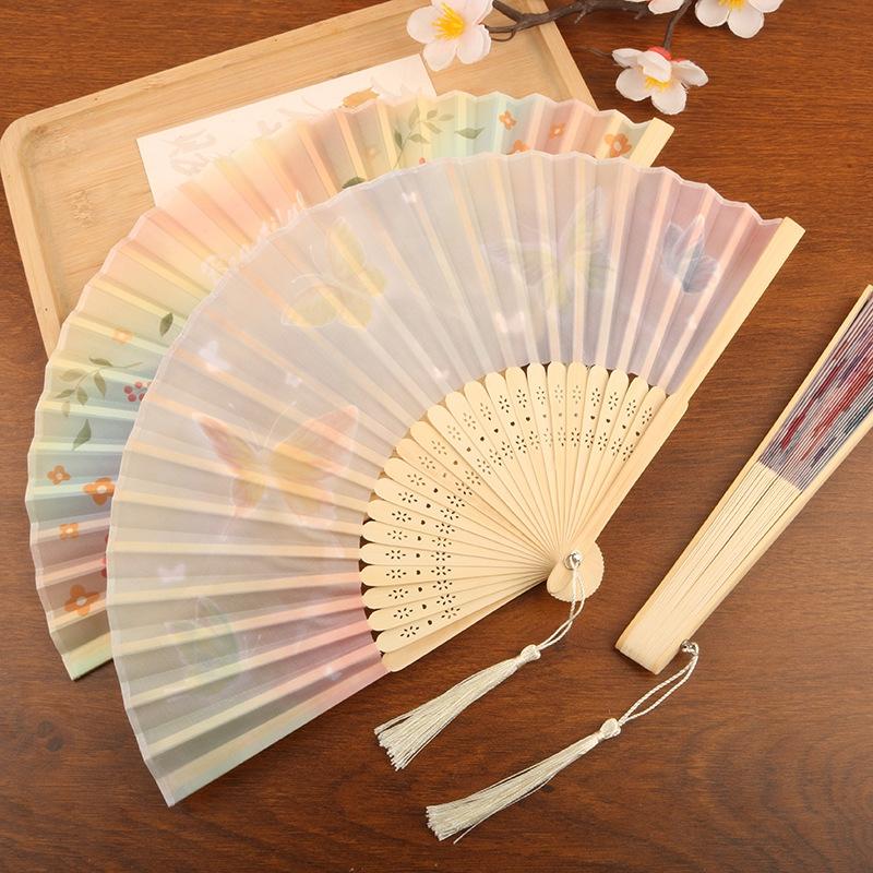 Folding Fan Bamboo Hand Fans Decorative Fan For Women Dancing Fan Gifts Wedding Party Crazy Hour Fans Party Favors