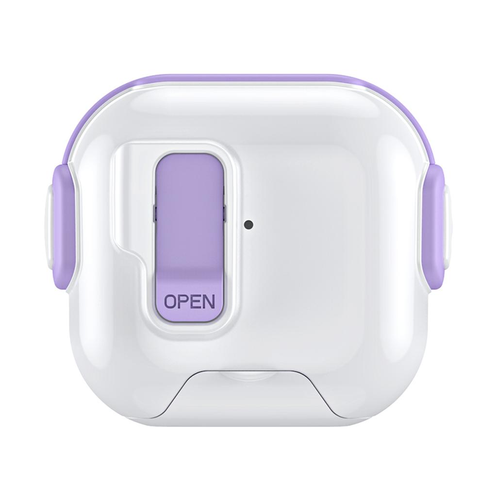 For AirPods 4 Case with Phone Stand Function TPU PC TWS Earbuds Protective Cover