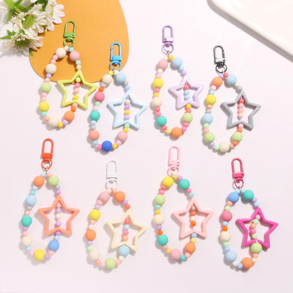 Hollow Star Colorful Phone Lanyard Heart Glitter Wrist Straps Phone Accessories