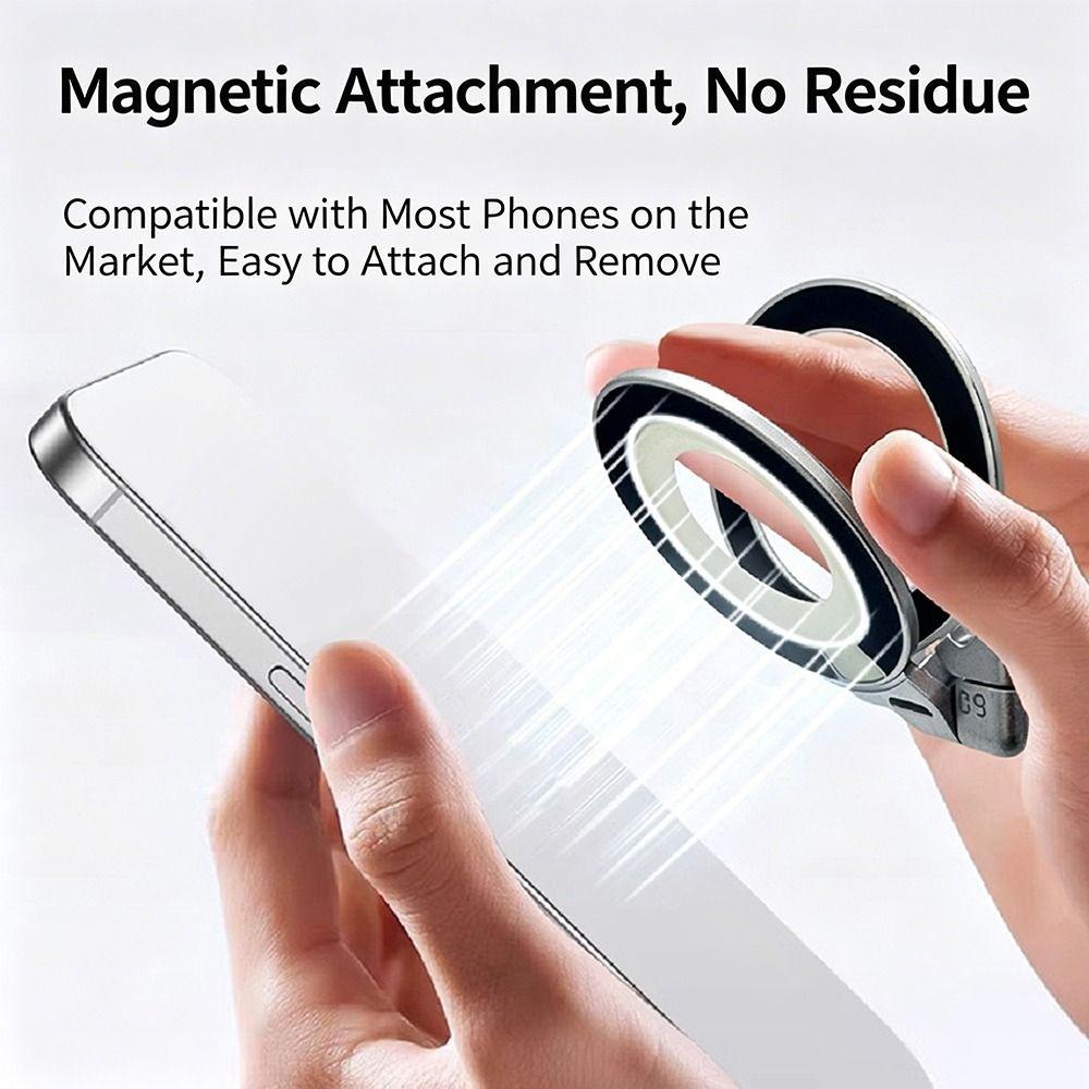 Adjustable Dual Magnetic Phone Holder Foldable Magnetic Stand Desktop Stand for Laptop Attachment