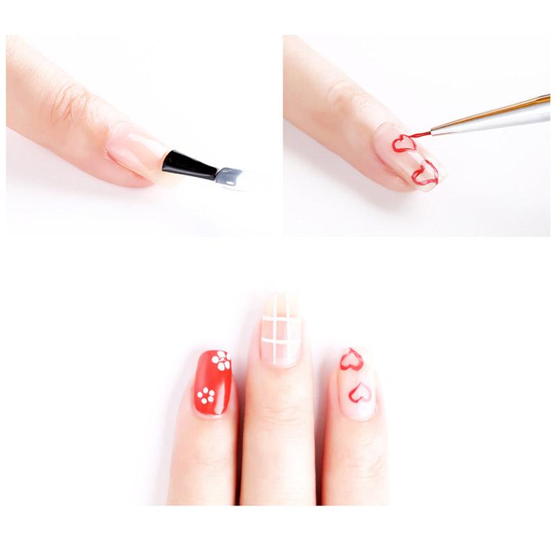 Набор лайнеров для маникюра из 3 окрашенных кистей для гравировки, набор ручек для маникюра