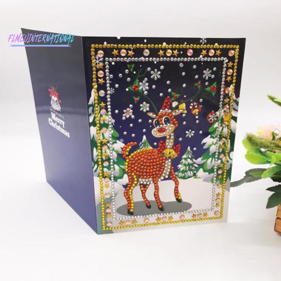 1 комплект алмазной живописи поздравительная открытка изысканный DIY алмазная живопись рождественские открытки для дома праздничный