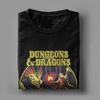 Футболки Dungeon Dragon DnD Мужские из чистого хлопка Винтажные футболки с круглым вырезом Футболка с коротким рукавом Одежда Взрослый