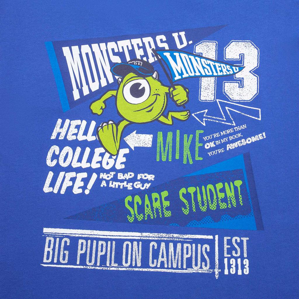 Футболка унисекс с коротким рукавом и круглым вырезом Li Ning X Disney Monsters University Collaboration, свободного покроя, светло-голубого цвета AHSU497-4