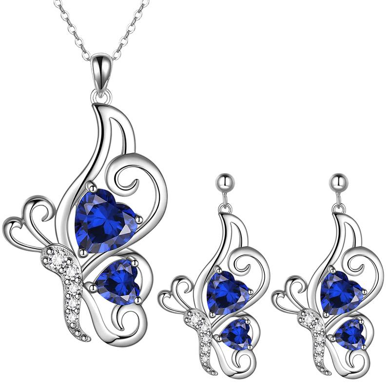 One Set3Fashionable and unique butterfly design necklace and earrings are perfect for Valentine's Day, anniversaries, birthdays, and parties
