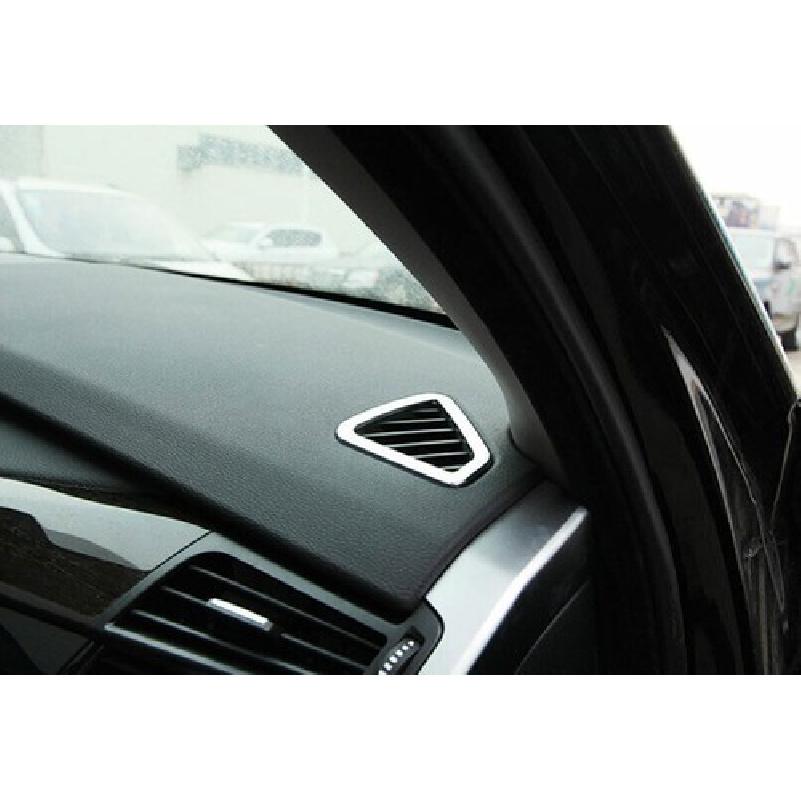 For BMW X5 X6 F15 F16 2014-2018 ABS Silver trument L&R Air Outlet Vent Trim