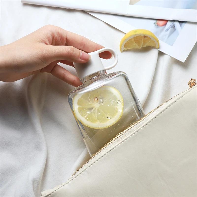 360ML BPA Free Sport Water Bottle Crystal Clear Plastic Portable Cup Juice Milk Outdoor Drinks Portable Outdoor Cup